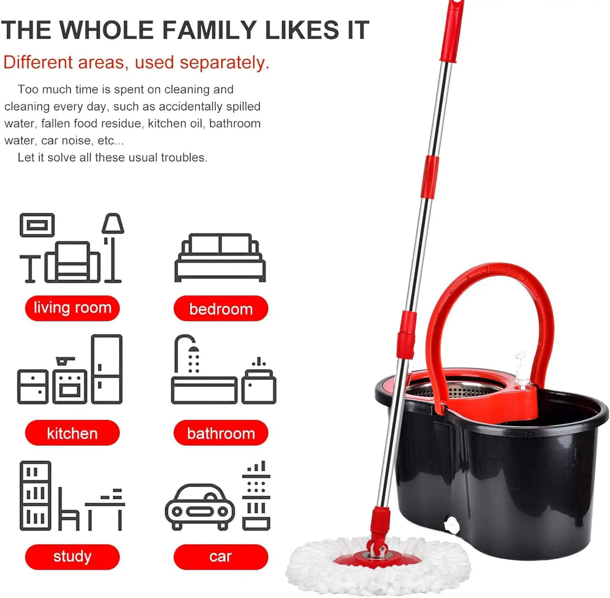 360° Spin Mop Bucket Set for Effortless Floor Cleaning
