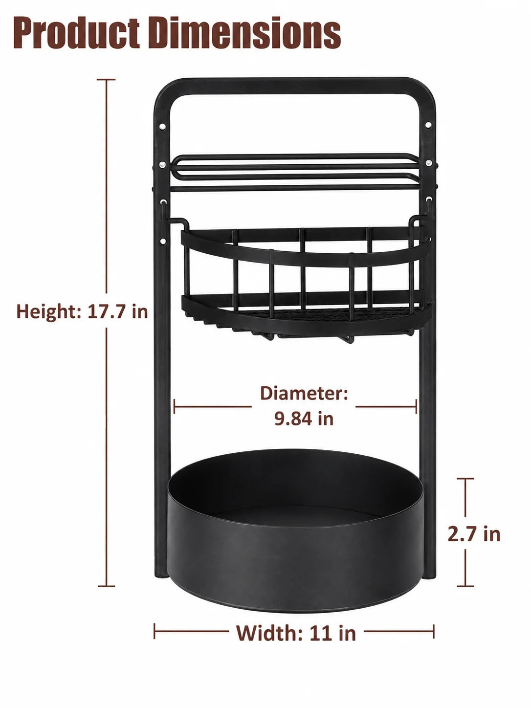 2-Tier Kitchen Countertop Organizer with Paper Towel Holder – Heavy-Duty Spice Rack for Sauce, Oil Bottles &amp; Kitchen Storage