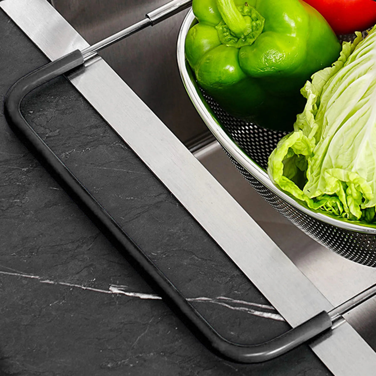 Stainless Steel Sink Colander Expandable Kitchen Drain Basket