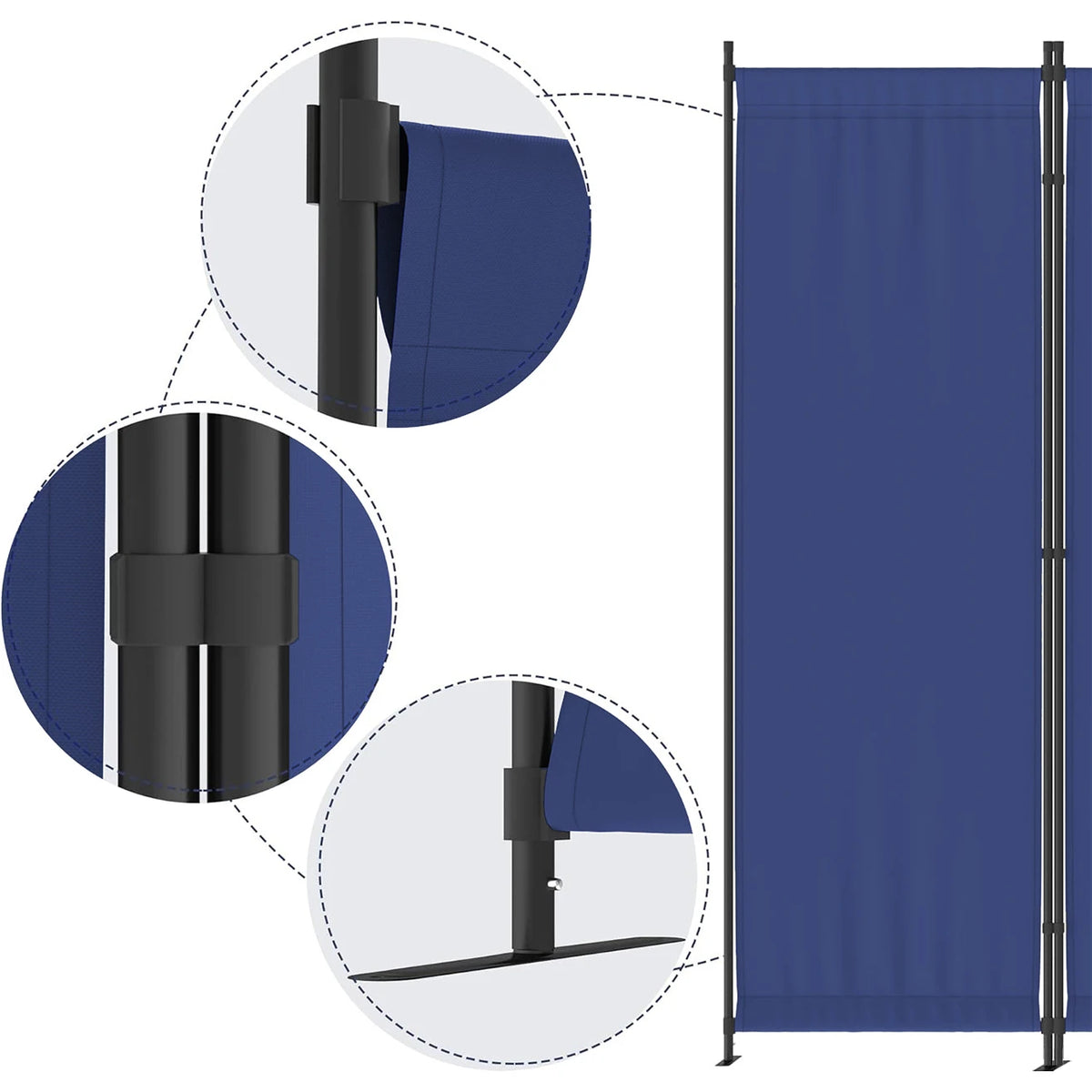 4-Panel Folding Room Divider, Portable Freestanding Privacy Screen Room Partition for Bedroom