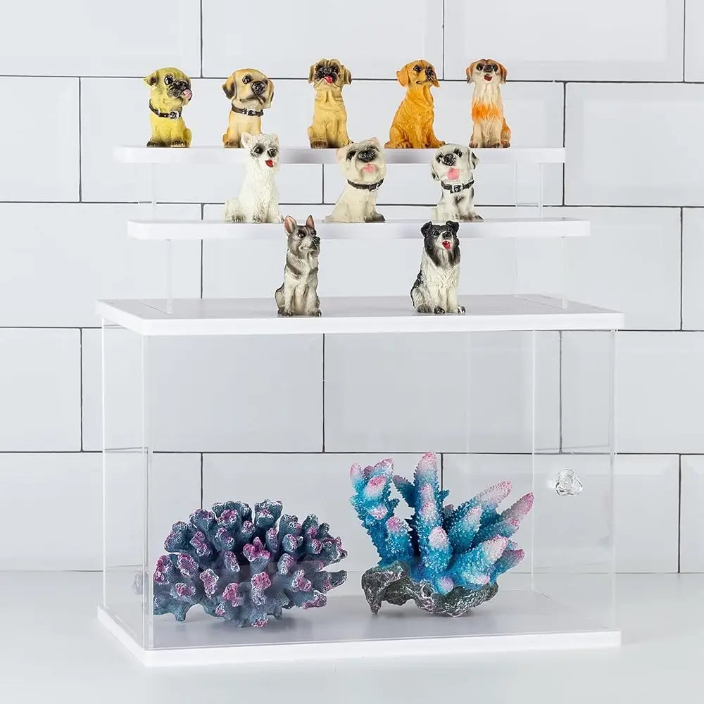 Acrylic Display Case for Collectibles for Countertop Dustproof Cube (Clear)