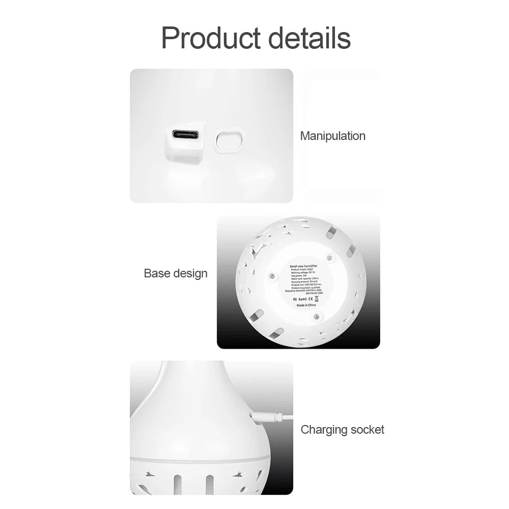 Ultrasonic Cool Mist Humidifier with Essential Oil Diffuser &amp; LED Light