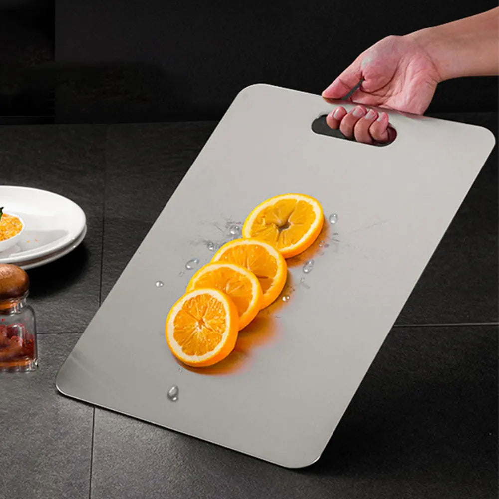 Thickened Double Sided Stainless Steel Chopping Board