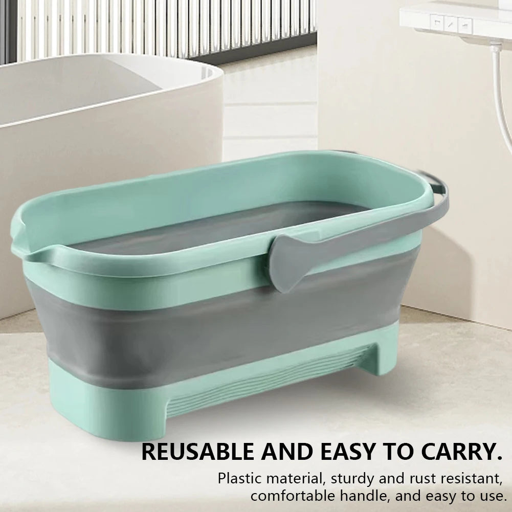 Foldable Silicone Washing Basin for Car Wash (Gray)