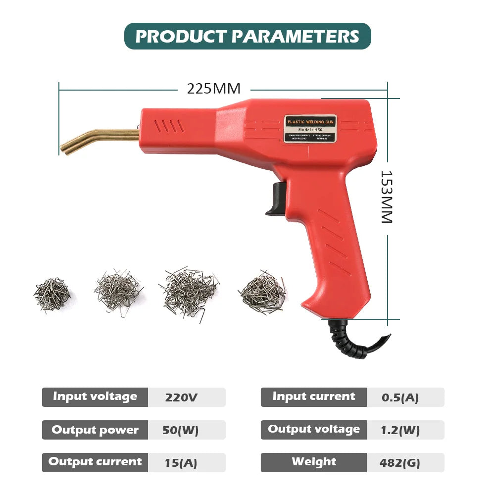 Professional Plastic Welding Tool for Home Use (Red)