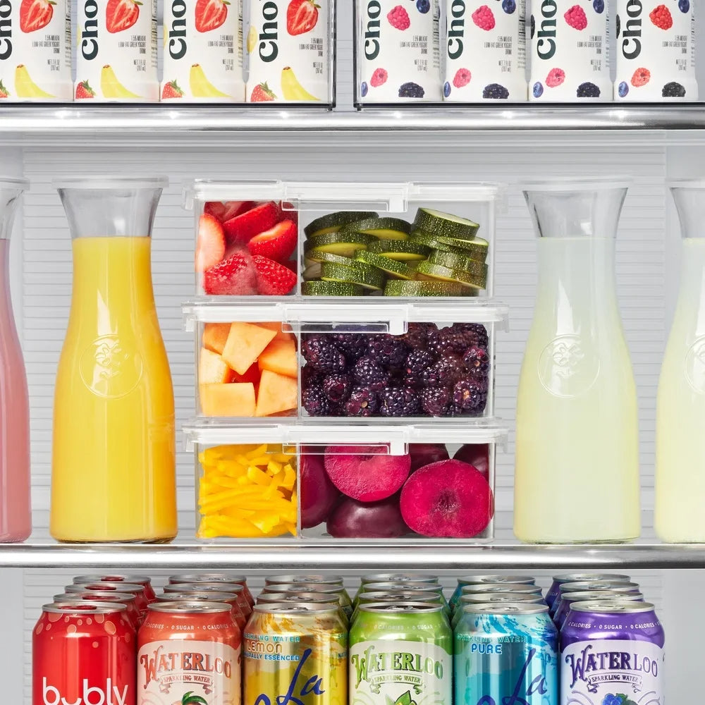 Set of 3 Clear Airtight Food Storage Containers