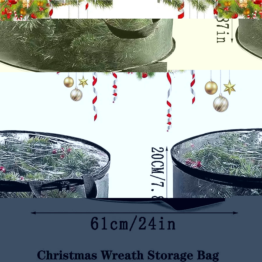 Wreath Clear Storage Bag 2 Piece Storage Container