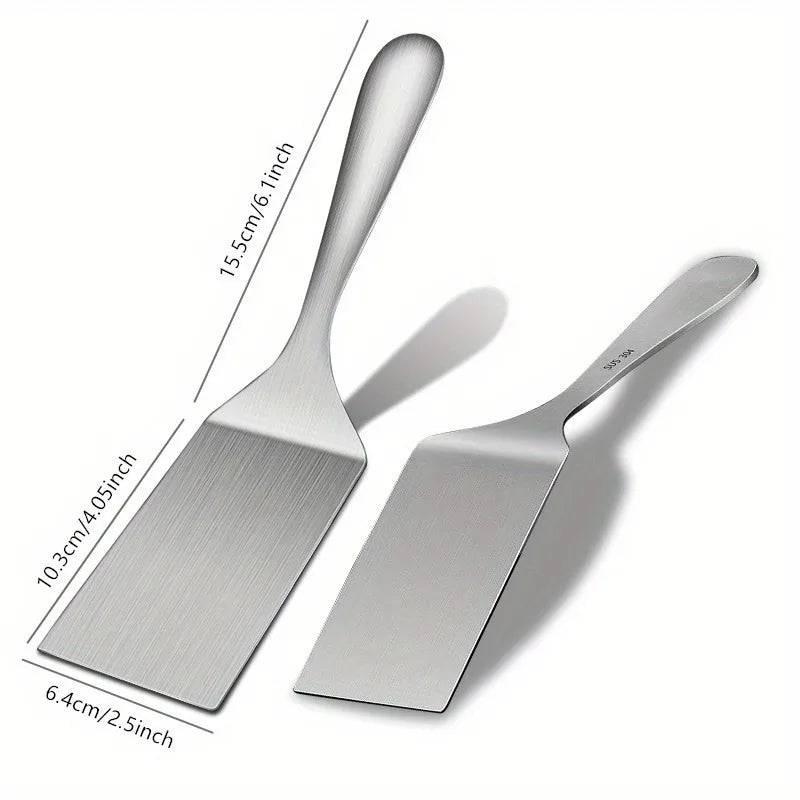 Small Stainless Steel Grill Spatula – Durable Mini Frying Turner for Grilling, Flipping, and Everyday Kitchen Cooking