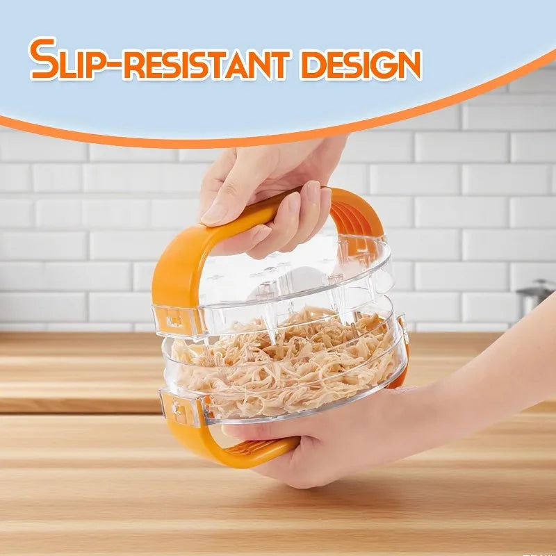 Non-Slip Chicken Shredder Tool – Clear Twist Meat Shredder for Easy Food Prep