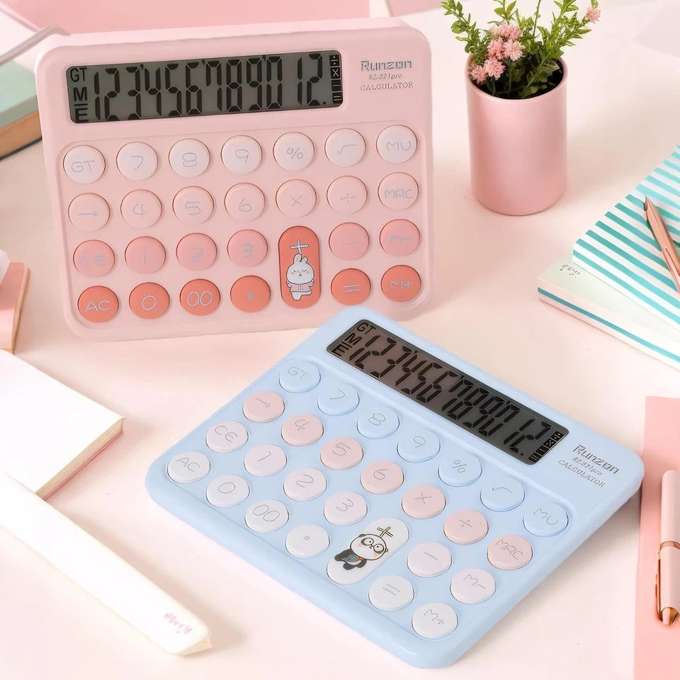 Standard Office Desk Calculator 12-Digit Large Display (Blue)