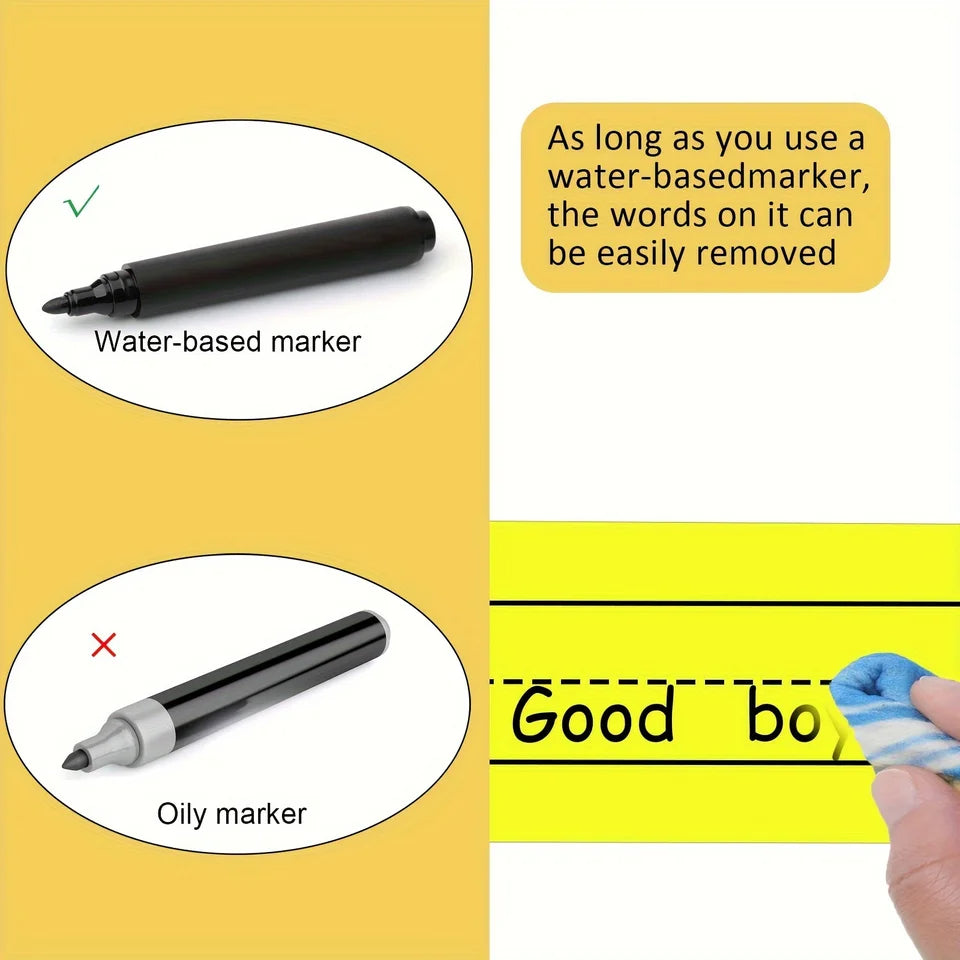 Reusable Dry Erase Lined Boards 12PCS Learning Tool for Students Teachers