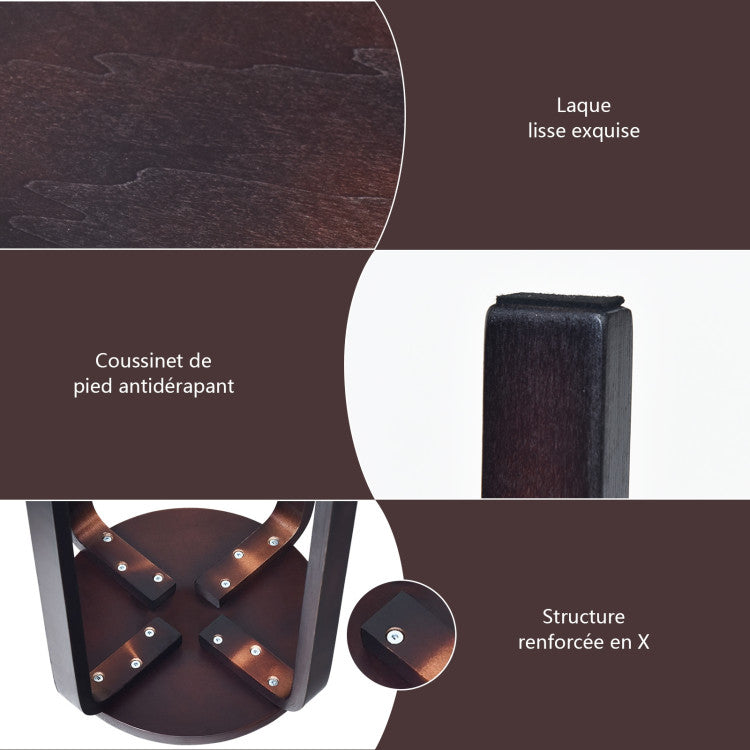 Dining Chairs with Round Top Set of 4 18 Inch Stackable Bentwood