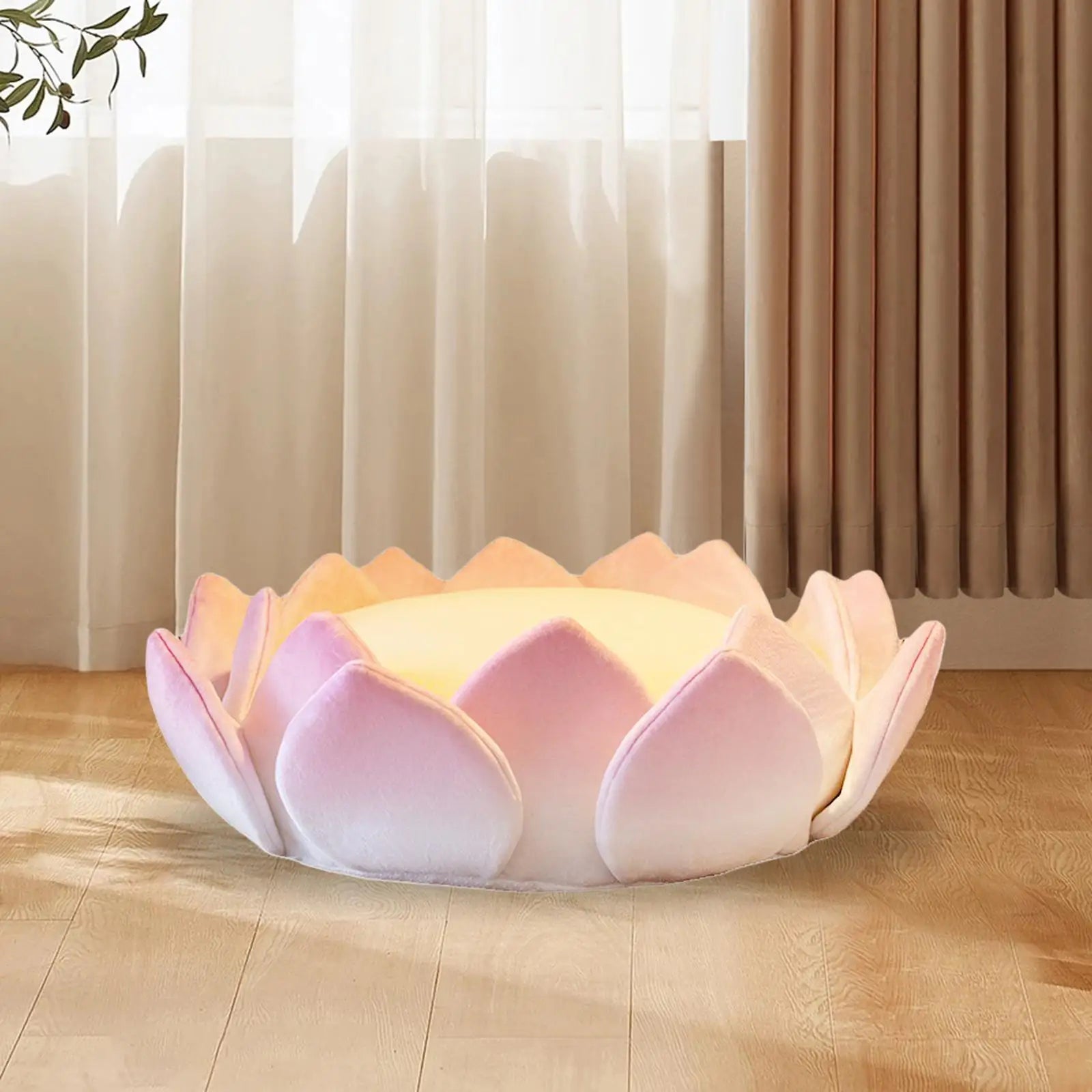 Lotus Flower Shaped Cushion Detachable Floor Pillow 42CM