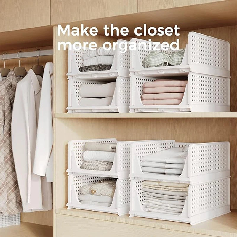 Multipurpose Sliding Storage Drawers 6PCS for Wardrobe & Bathroom