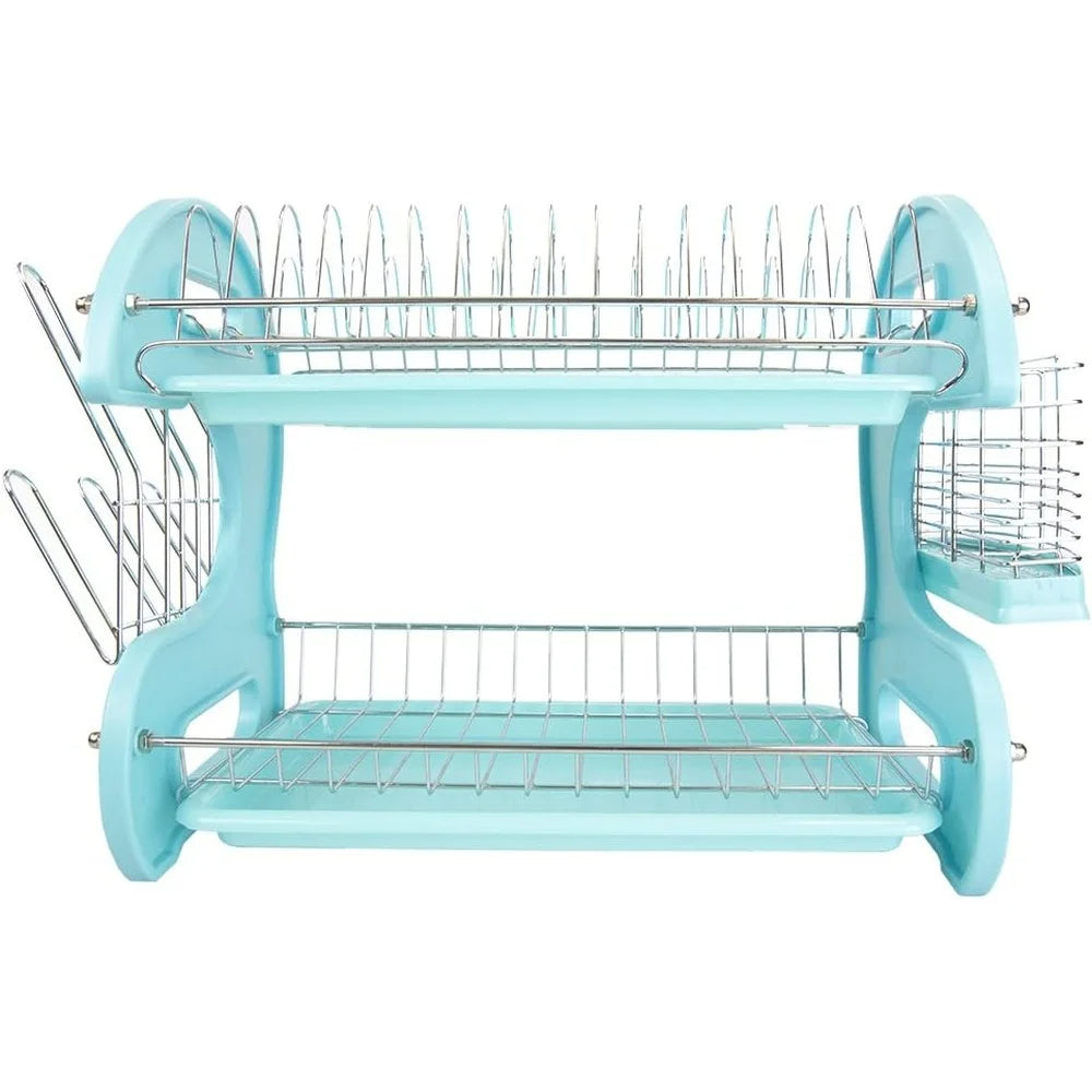 2-Tier Dish Drying Rack for Kitchen Counter