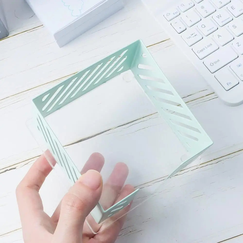 Acrylic Base Metal Mesh Desk Organizer for Office Supplies (Green)