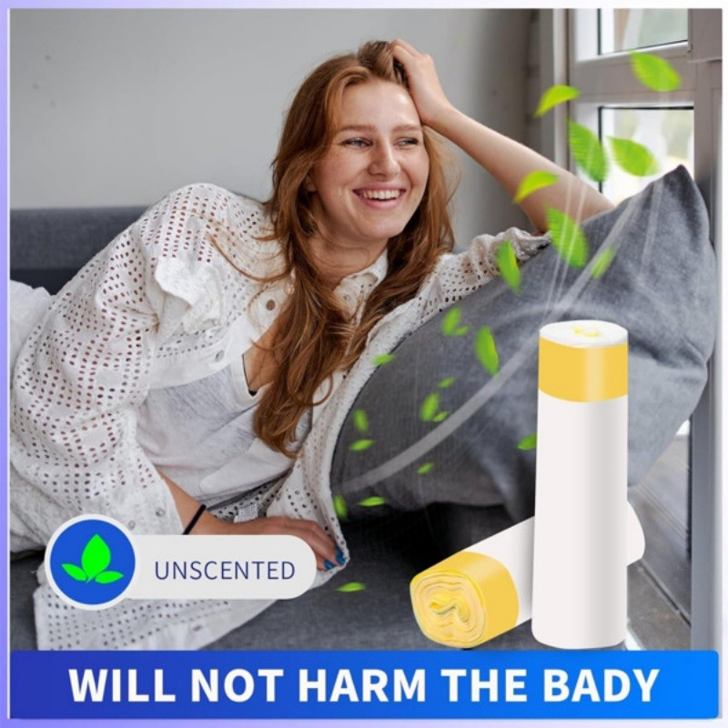 Cream Garbage Bags 5 Rolls 90 Count