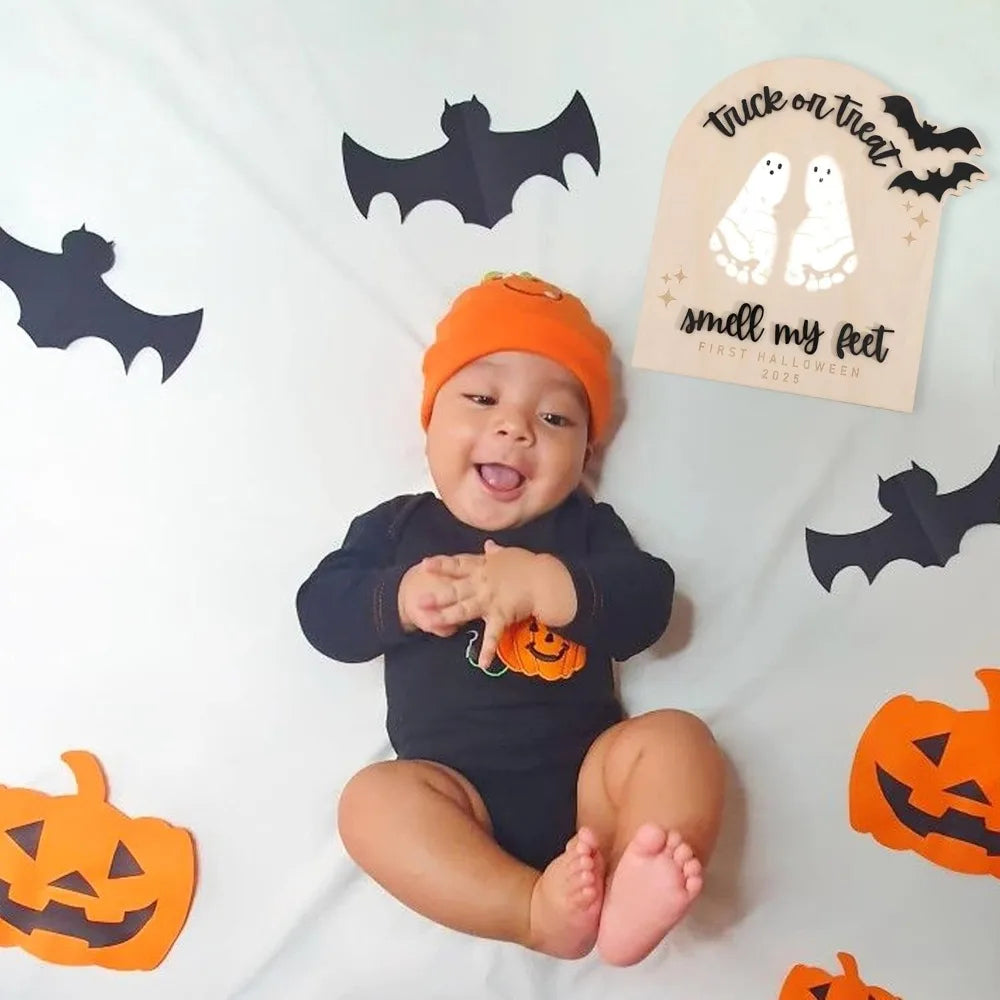 DIY Halloween Handprint Footprint Art