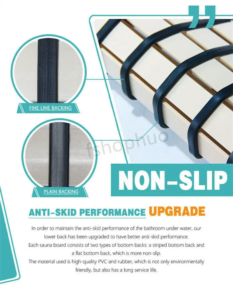 Shower Bath Mat Non-Slip PVC for Tub and Shower