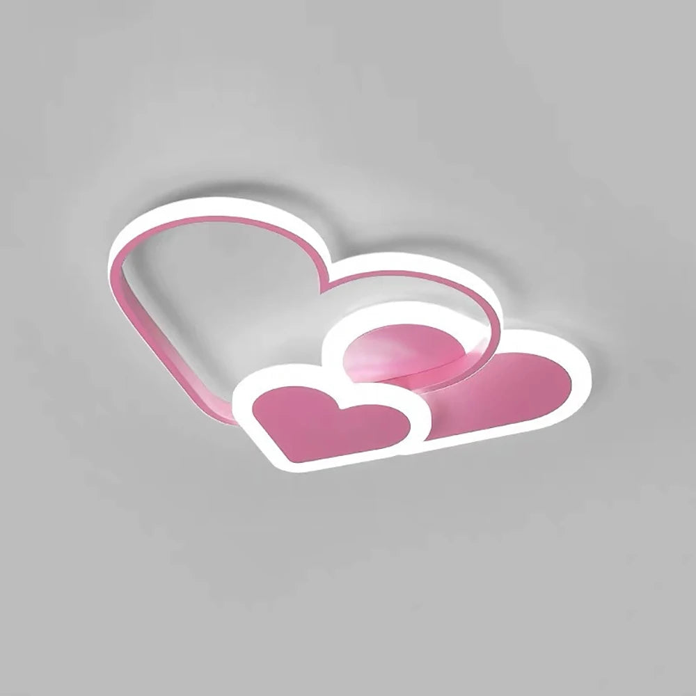 Aesthetic Heart Spotlight Kawaii Style LED Ceiling Lamp for Bedroom