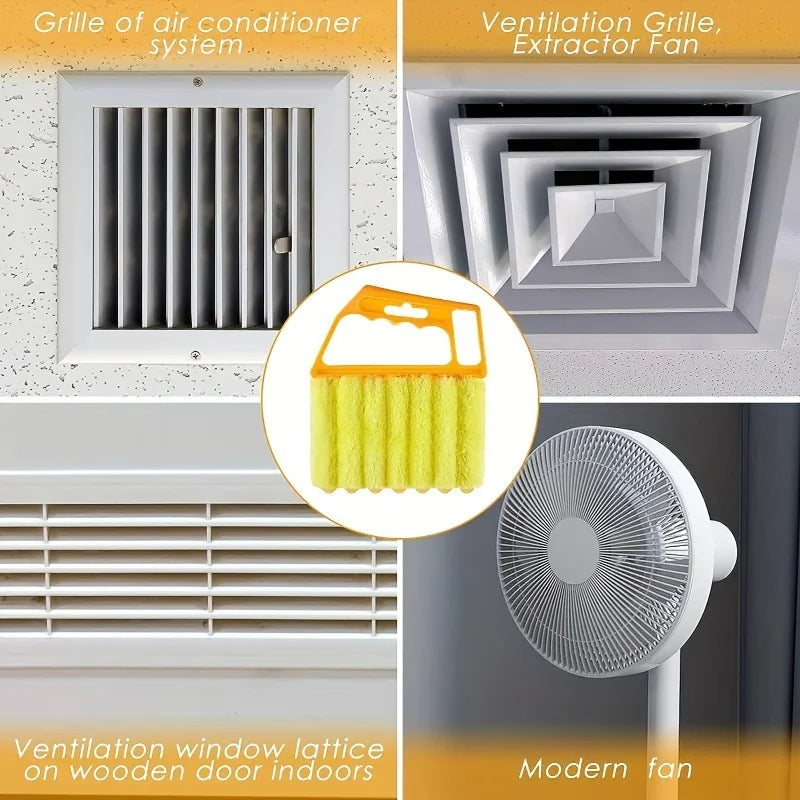 Auto Vent Blinds Cleaner with Microfiber Cloth (Yellow)