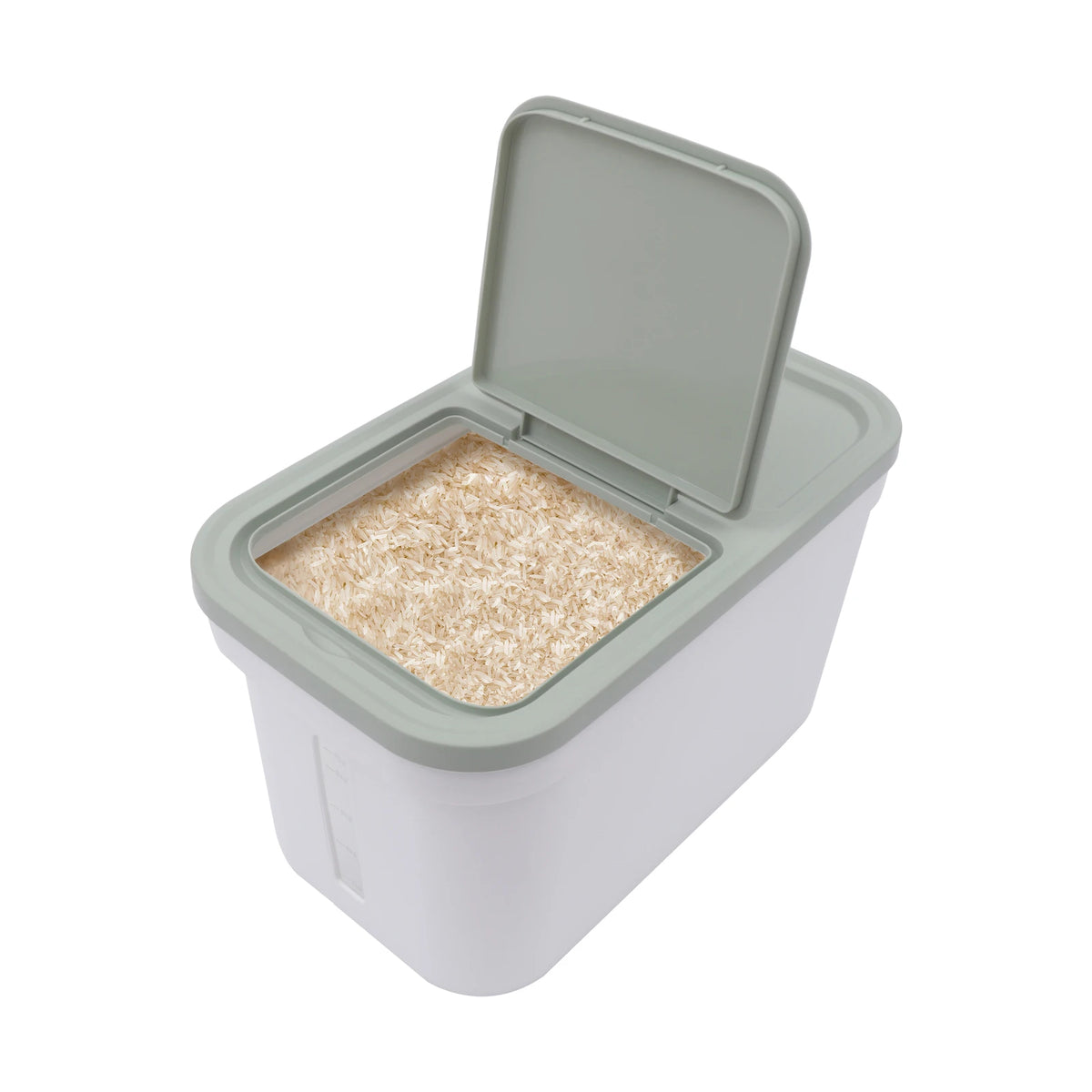 Airtight Rice Storage Container 22 Lbs Food-Grade PP Grain Dispenser with Measuring Cup for Rice Beans Flour &amp; Dry Food