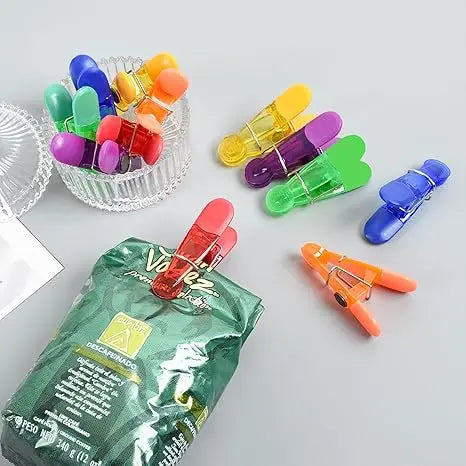 Magnetic Chip Bag Clips 12-Pack Space-Saving Kitchen Organizers