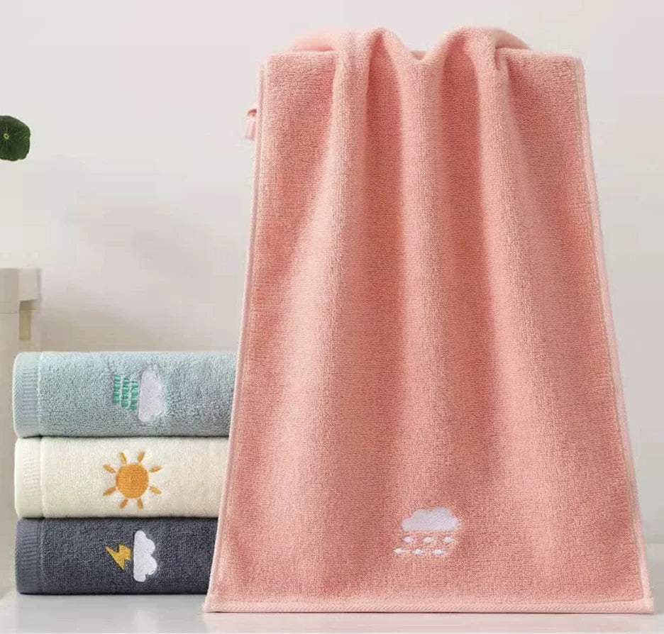 Soft Cotton Hand Towel 4-Pack Highly Absorbent for Bath (Pink)