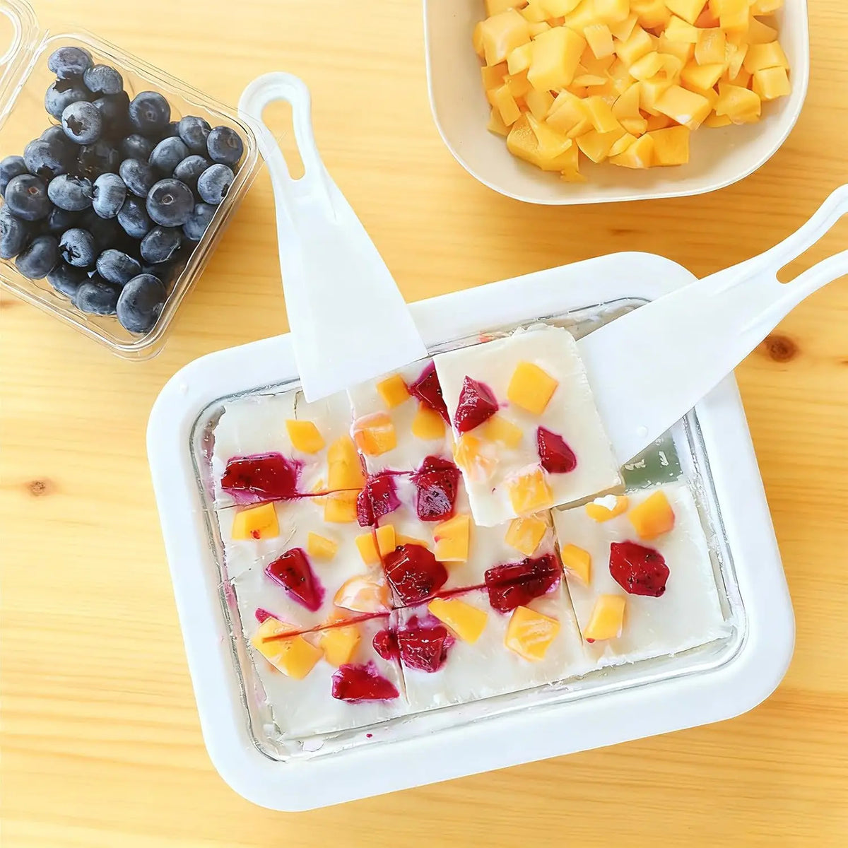 Rolled Ice Cream Maker Plate with 2 Scrapers – Multifunctional Frozen Dessert Maker for Homemade Ice Cream, Sweet Treats &amp; DIY Desserts