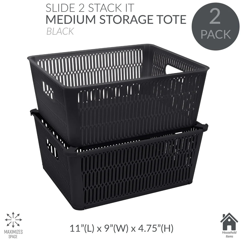 Stackable Organizing Bins with Comfort Handles – Modular Closet &amp; Pantry Storage