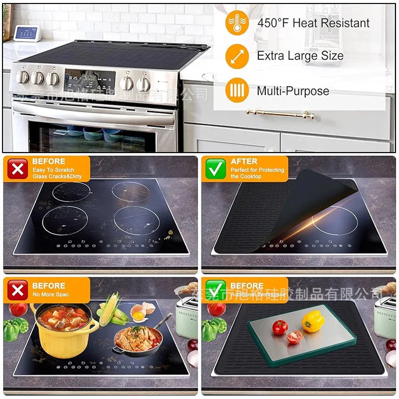Cooktop Protector Silicone Mat Electric Stove Cover 9-Inch