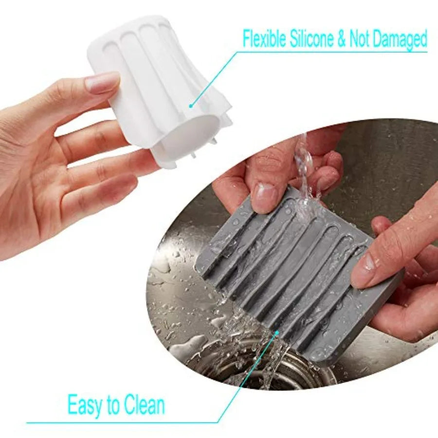 2PCS Silicone Soap Dish Holder – Self-Draining Soap Tray for Shower, Bathroom &amp; Kitchen Sink