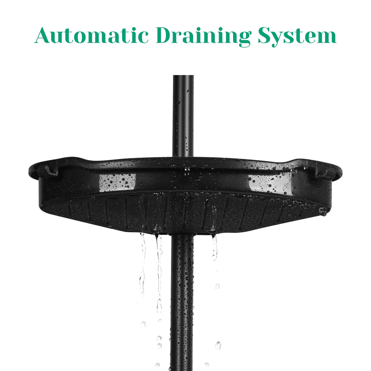 Adjustable 4-Tier Shower Caddy Corner Bathroom Organizer with Tension Pole