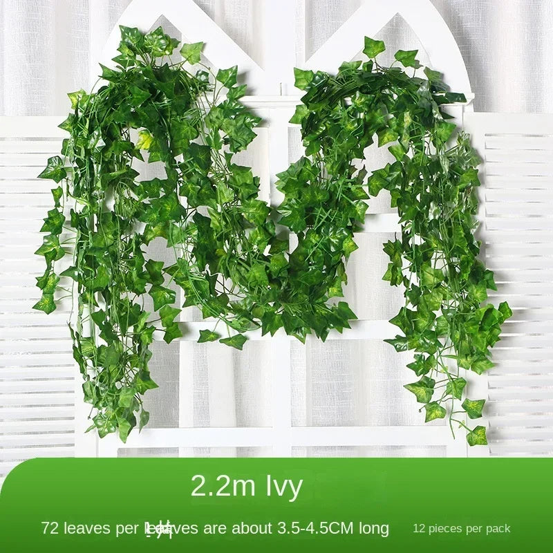 2.2M Artificial Plant Green Leaves Ivy 6PCS Wall Hanging Vine Plants