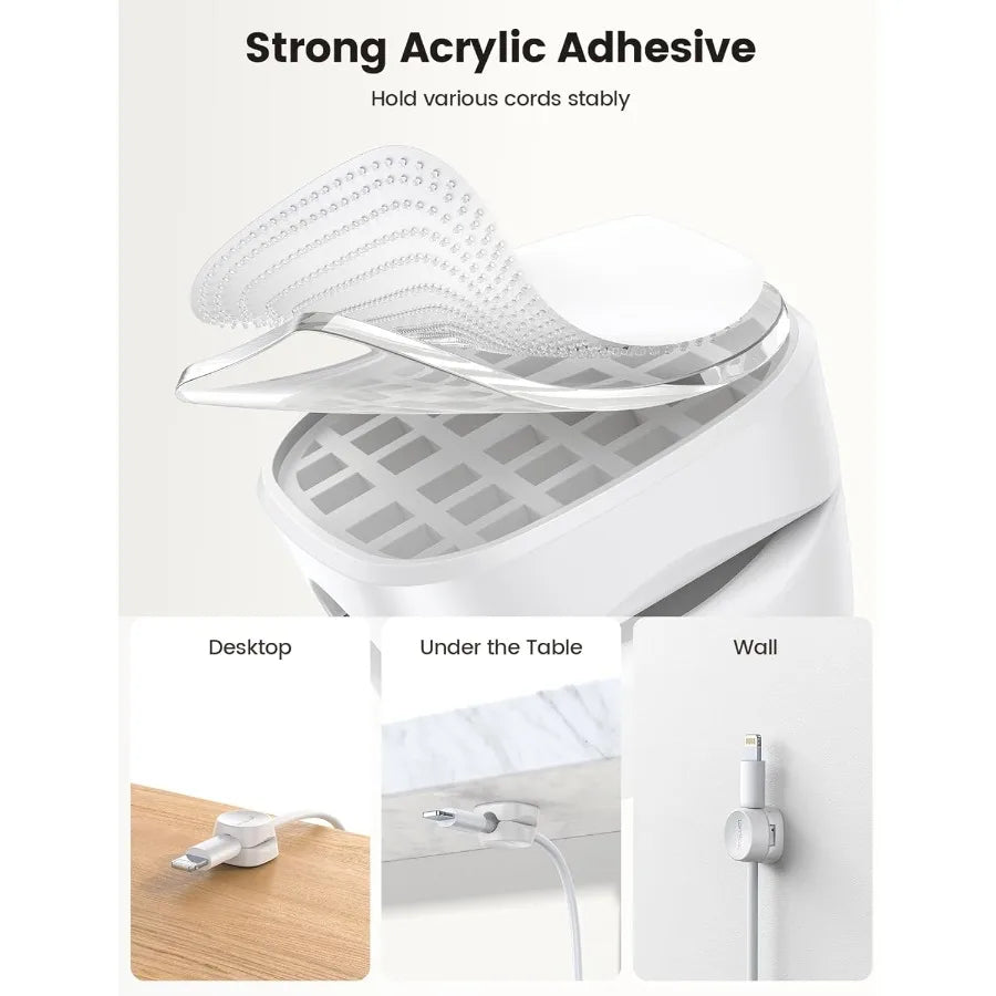 Round Spring Cable Management Clips 8-Pack