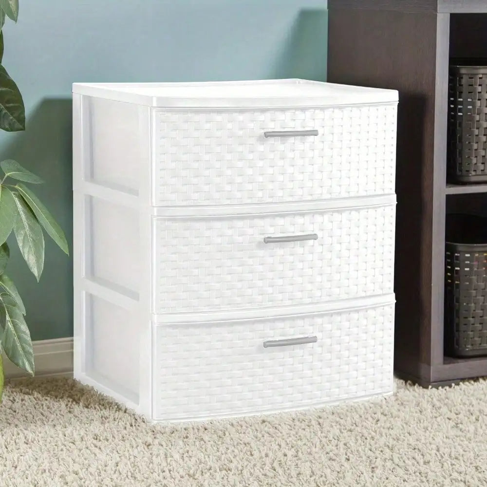 3-Drawer Storage Cabinet Stylish &amp; Easy to Clean