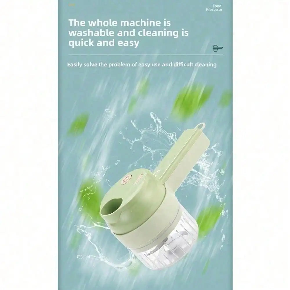 Wireless Electric Vegetable Chopper and Food Grinder – Multifunctional Garlic, Meat &amp; Vegetable Mincer for Home, Kitchen, Camping &amp; Meal Prep