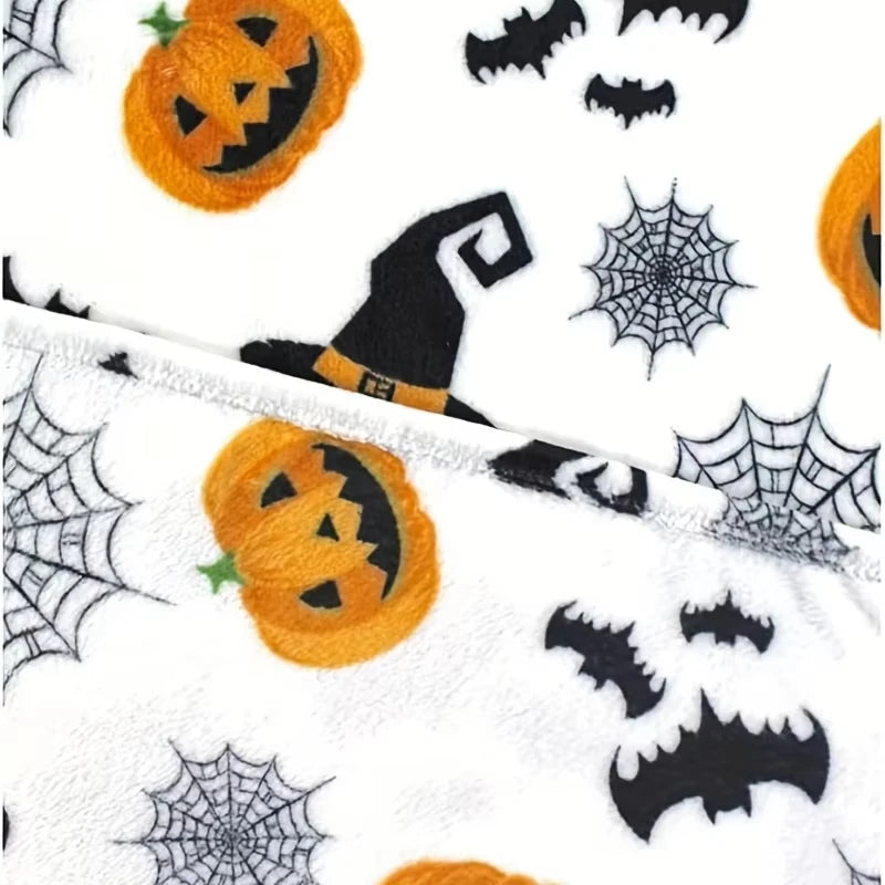 Spooky Soft Flannel Halloween Throw Blanket