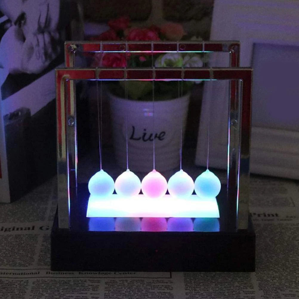 Light Up Newtons Cradle Balance Balls for Office Home