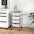 Cart Storage Bin Plastic 4-Drawer Organizer, White