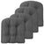 U Shaped Chair Pads with Polyester Cover 4 Pack (Gray)