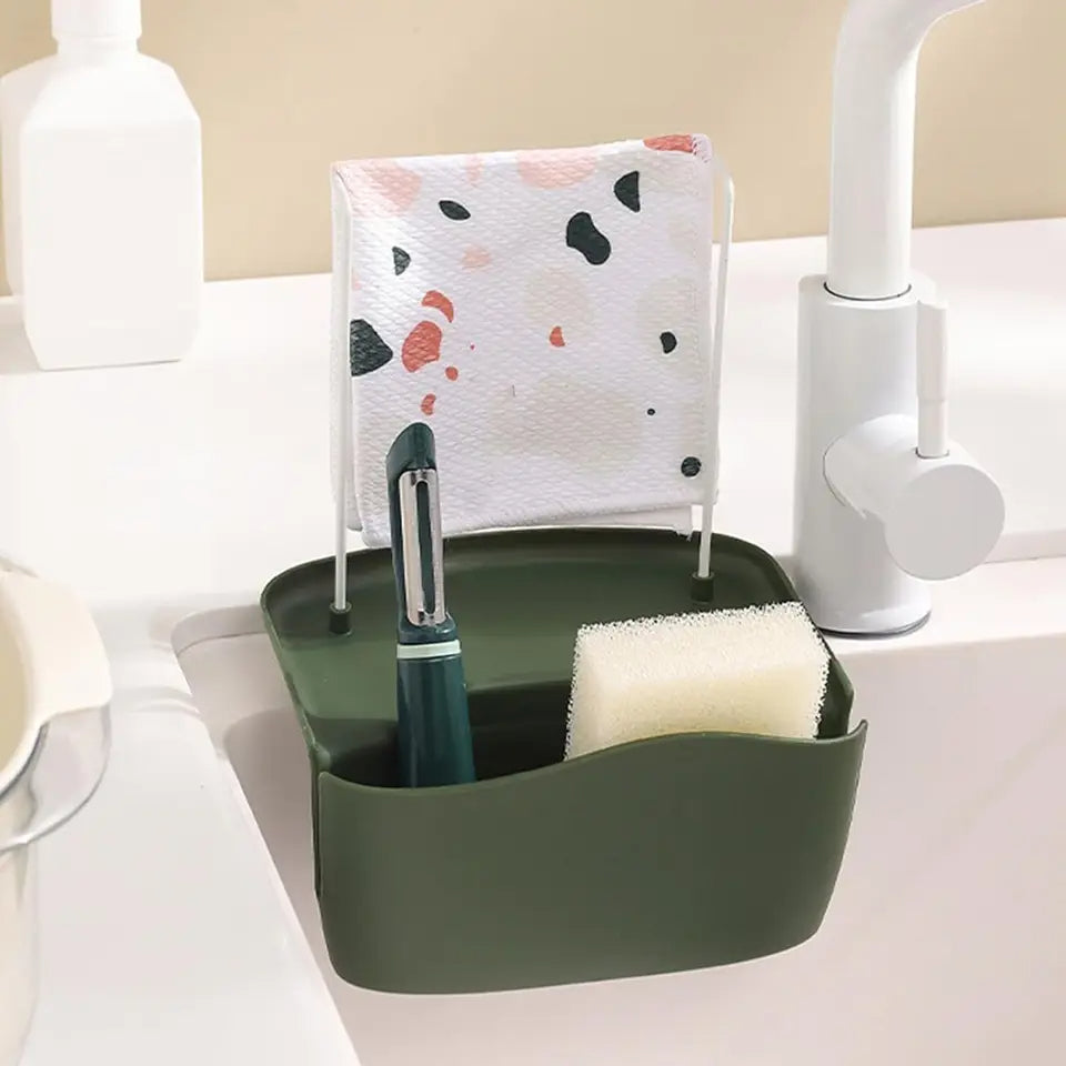 Suction Cup Kitchen Organizer 3-Pack for Sponges Scrubbers