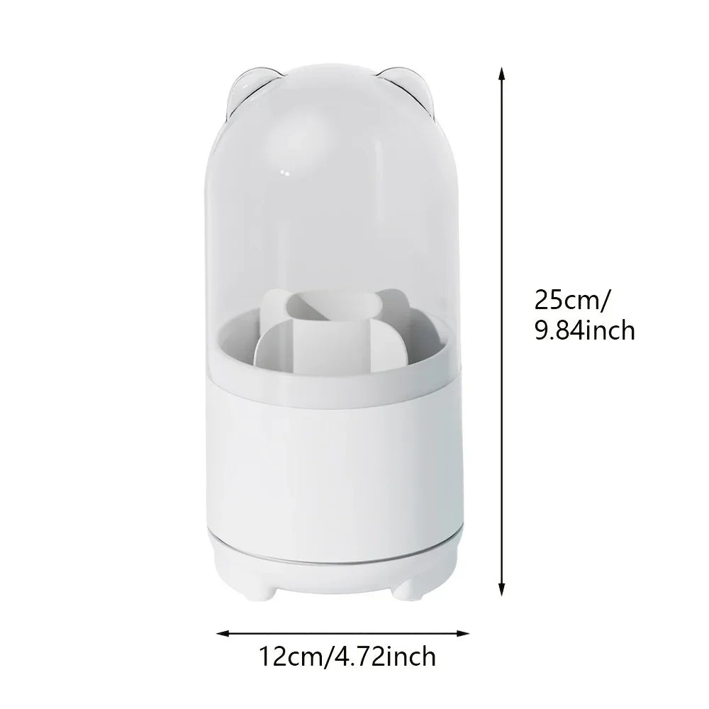 Multifunctional Desktop Storage Rotating Makeup Organizer (Pink)