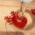 10pcs Christmas Elk Cup Decoration Card Ring Home Decoration Felt (Red)