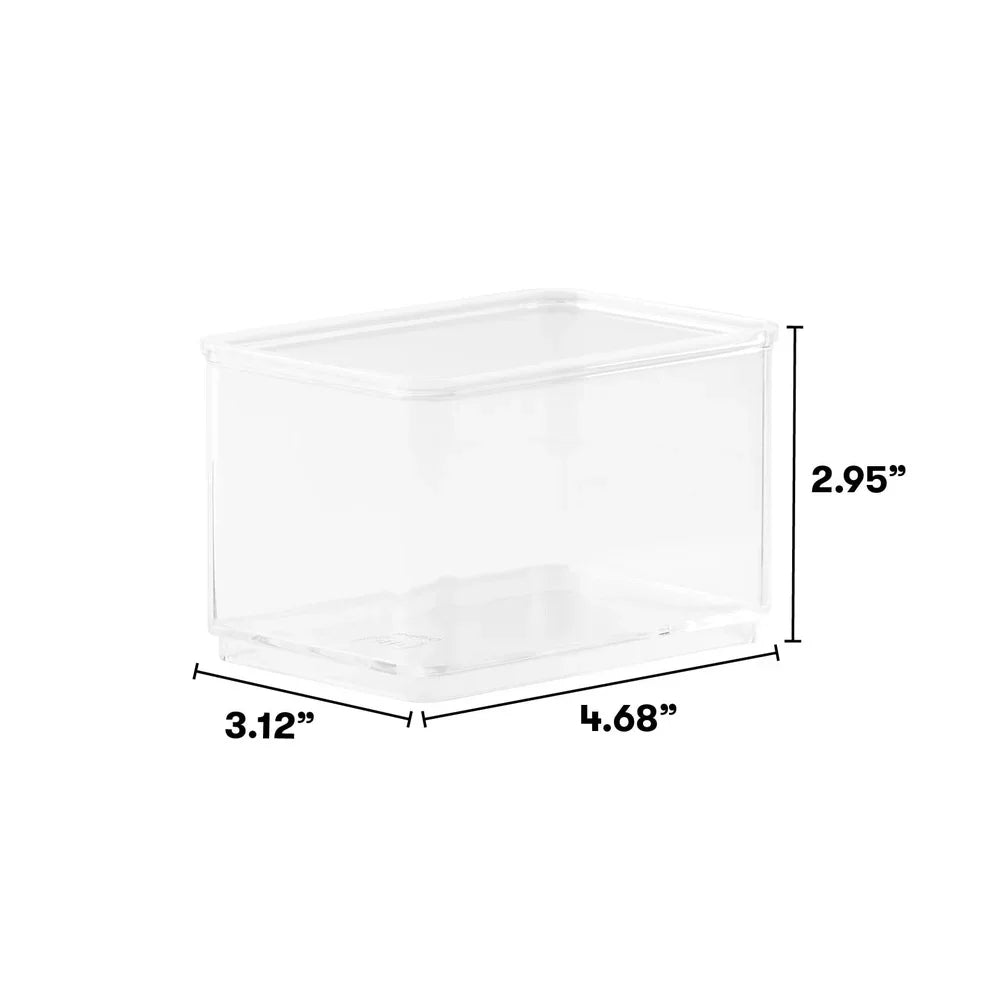 Multipurpose 6-Piece Clear Stackable Organizers Small Storage Bins