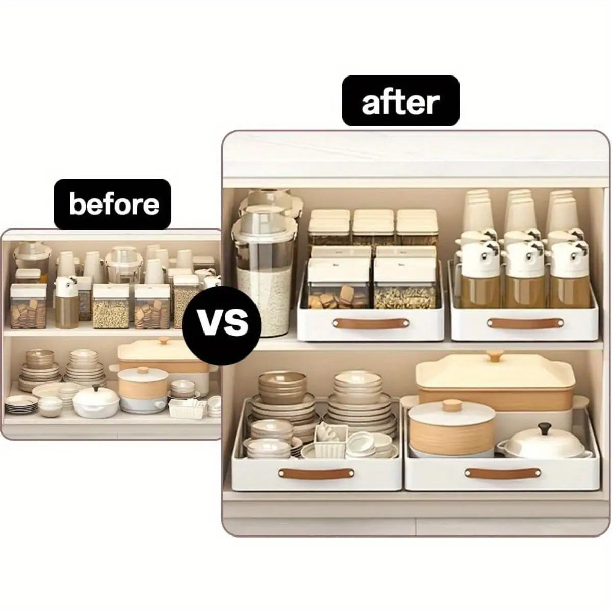 Adhesive Mount Pull Out Cabinet Organizer Heavy Duty (White)