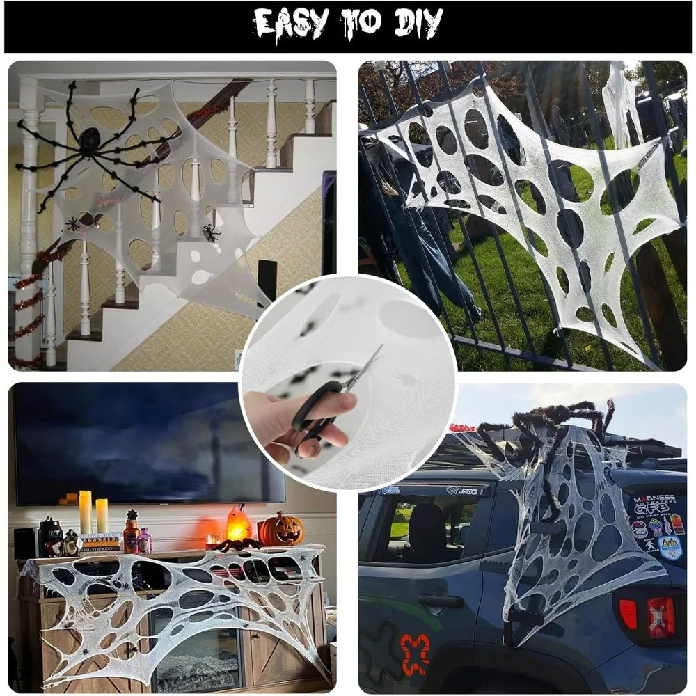 DIY Super Stretchy Spider Web Decorations (Web Only)