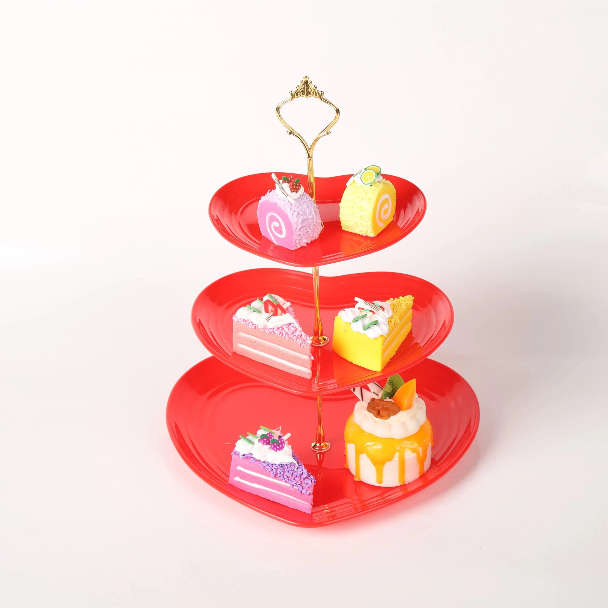 3 Tier Heart Cupcake Stand for Parties and Weddings