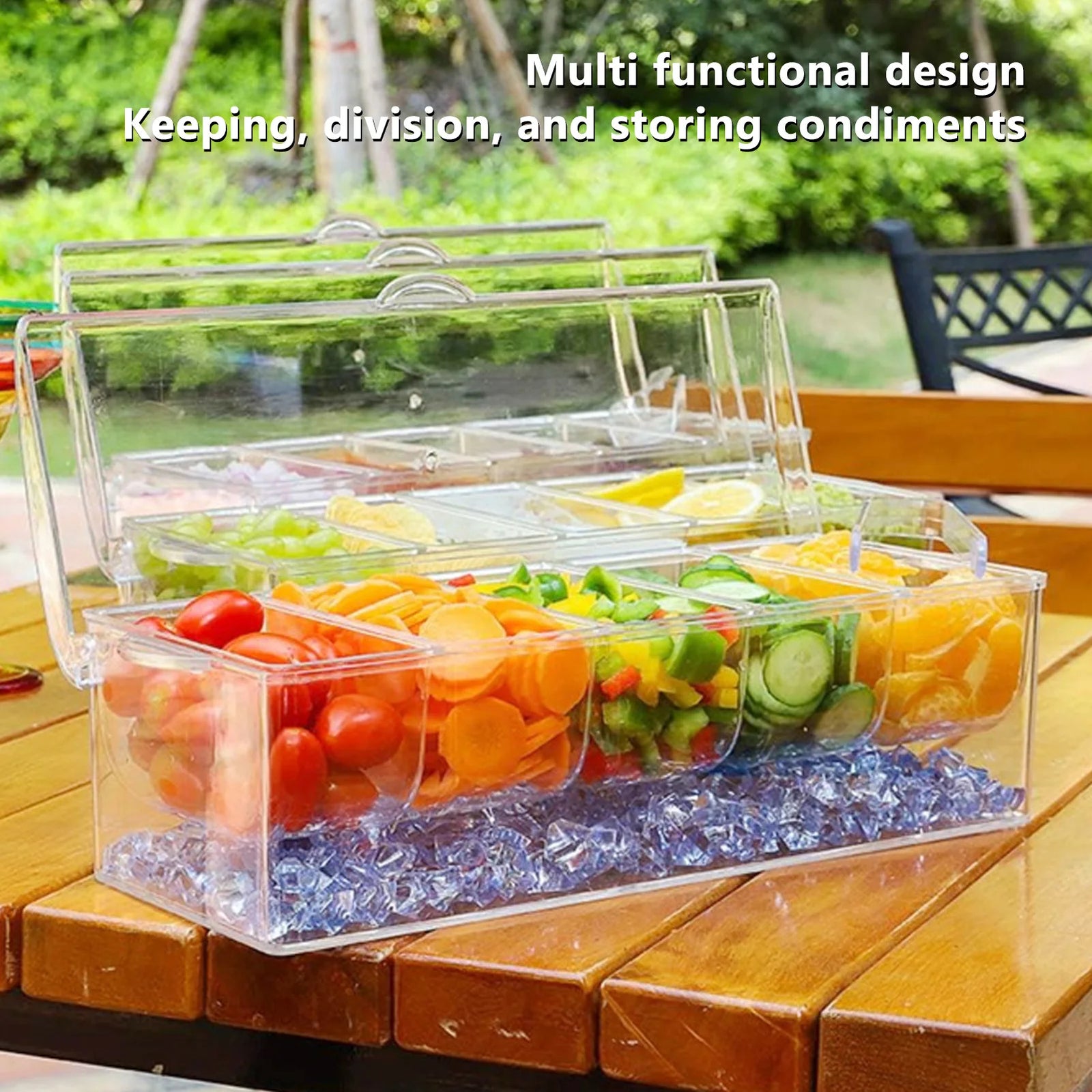 Multifunctional Ice Tray Condiment Server