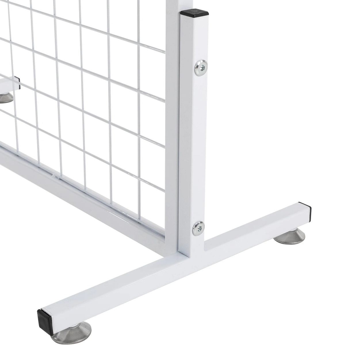 Gridwall Panel Metal Grill Pegboard Display Stand (White)
